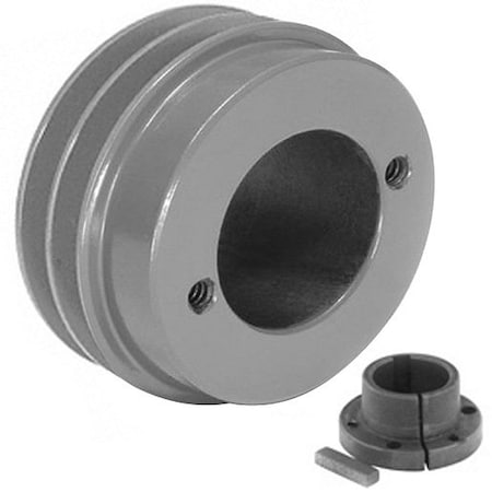 Dodge Industrial 2 Grooves, 6.15 in. Outside Diameter, Bushed, SDS Bushing Series 2B58-SDS